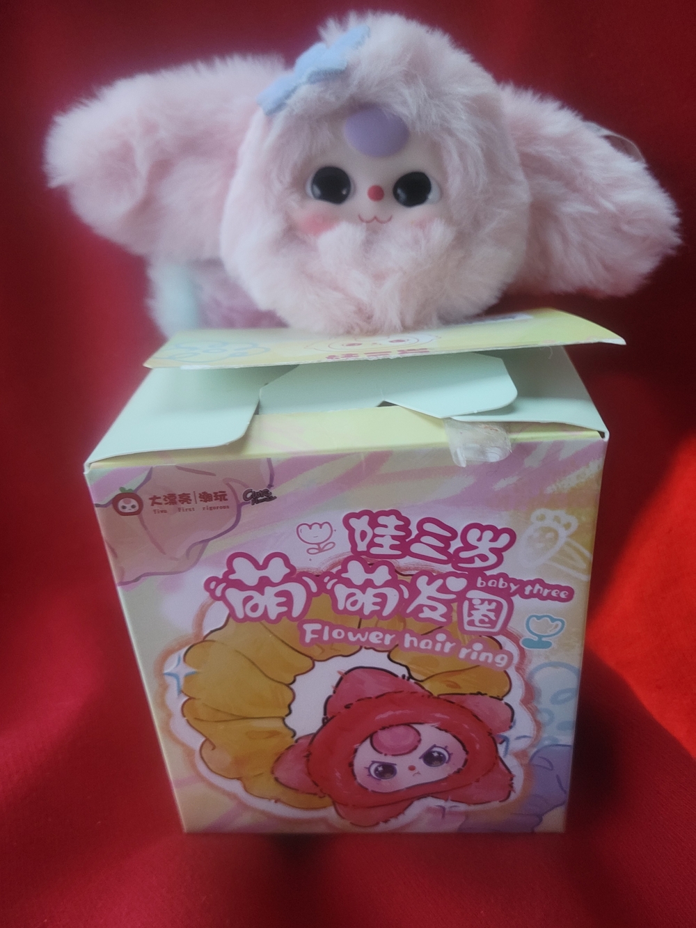 Open Box Baby Three Cute Flower Hair Ring blind box series.